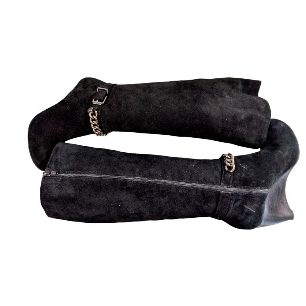 Bcbgeneration! Merry Black Suede Leather Wedge He… - image 8